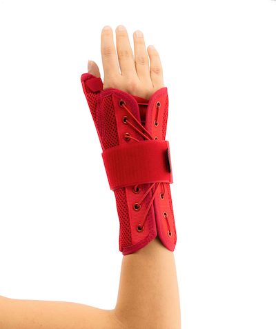 Statik Başparmak Destekli El Bilek Splinti Kırmızı Bedensiz (Airtex Kumaş)